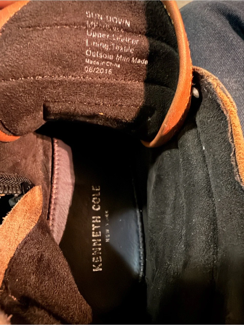Kenneth Cole Men's Brown High-Top Leather Sneakers